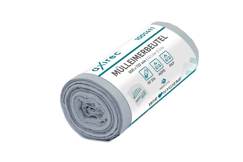 axirec Müllbeutel 60 Ltr. grau 6 my