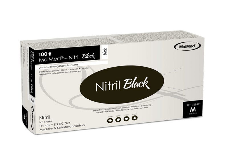 MaiMed Einmalhandschuhe Nitril Black