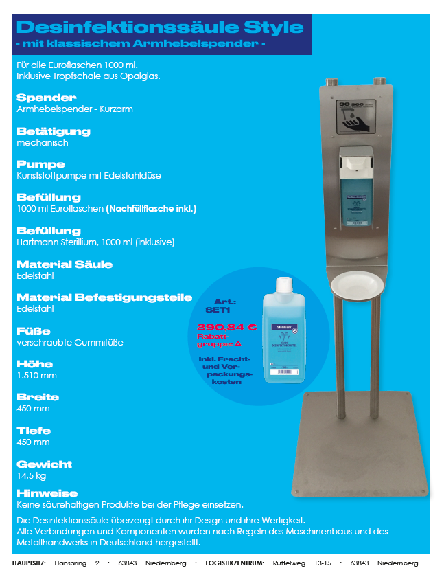 Desinfektionssäule Style