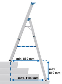 STABILO Teleskop-Stufen-StehLeiter