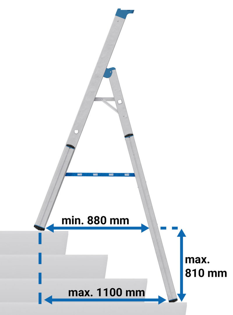 STABILO Teleskop-Stufen-StehLeiter
