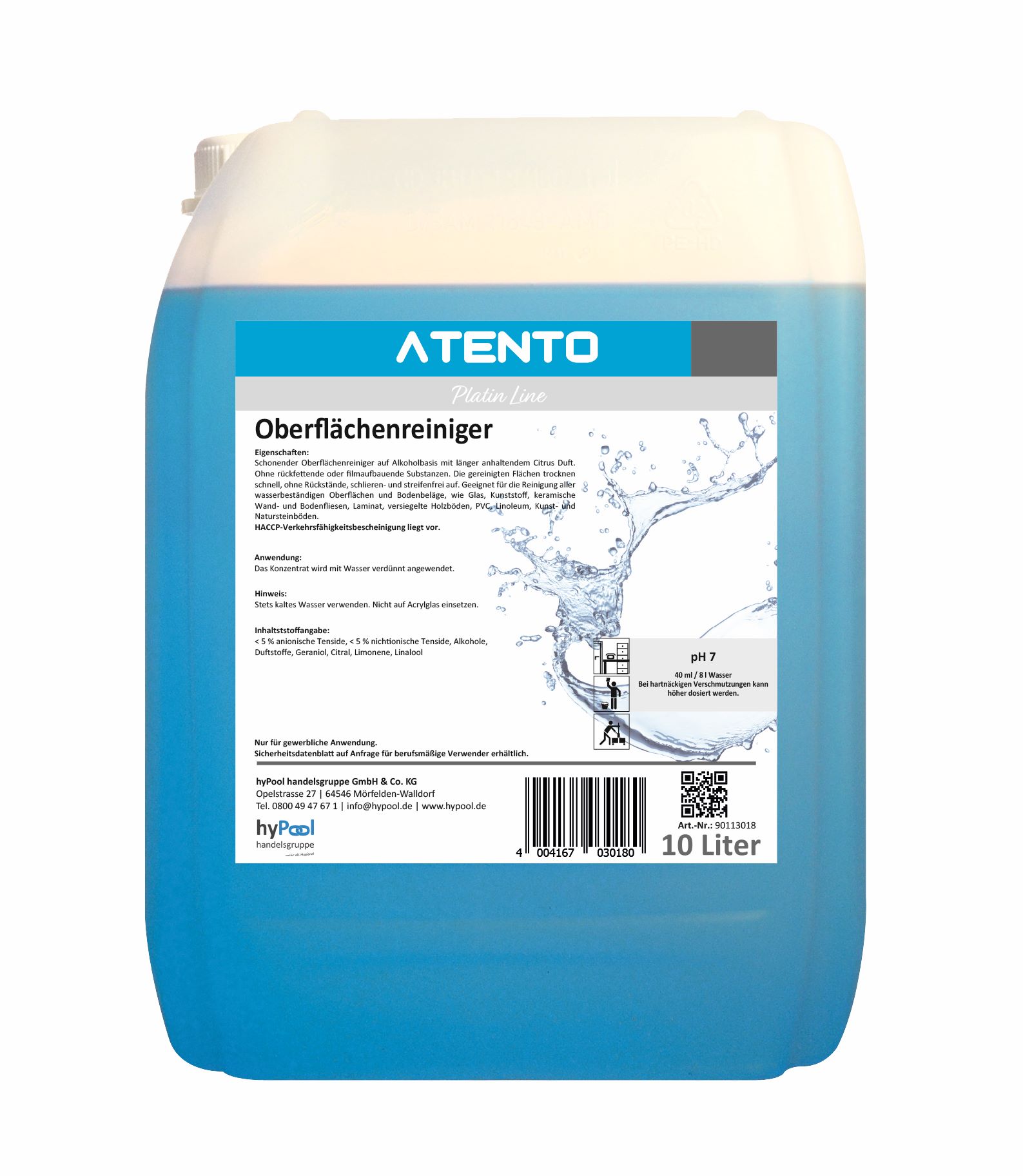 Atento Platin Line Oberflächenreiniger 10 l 2539 Wenzel und Kurz