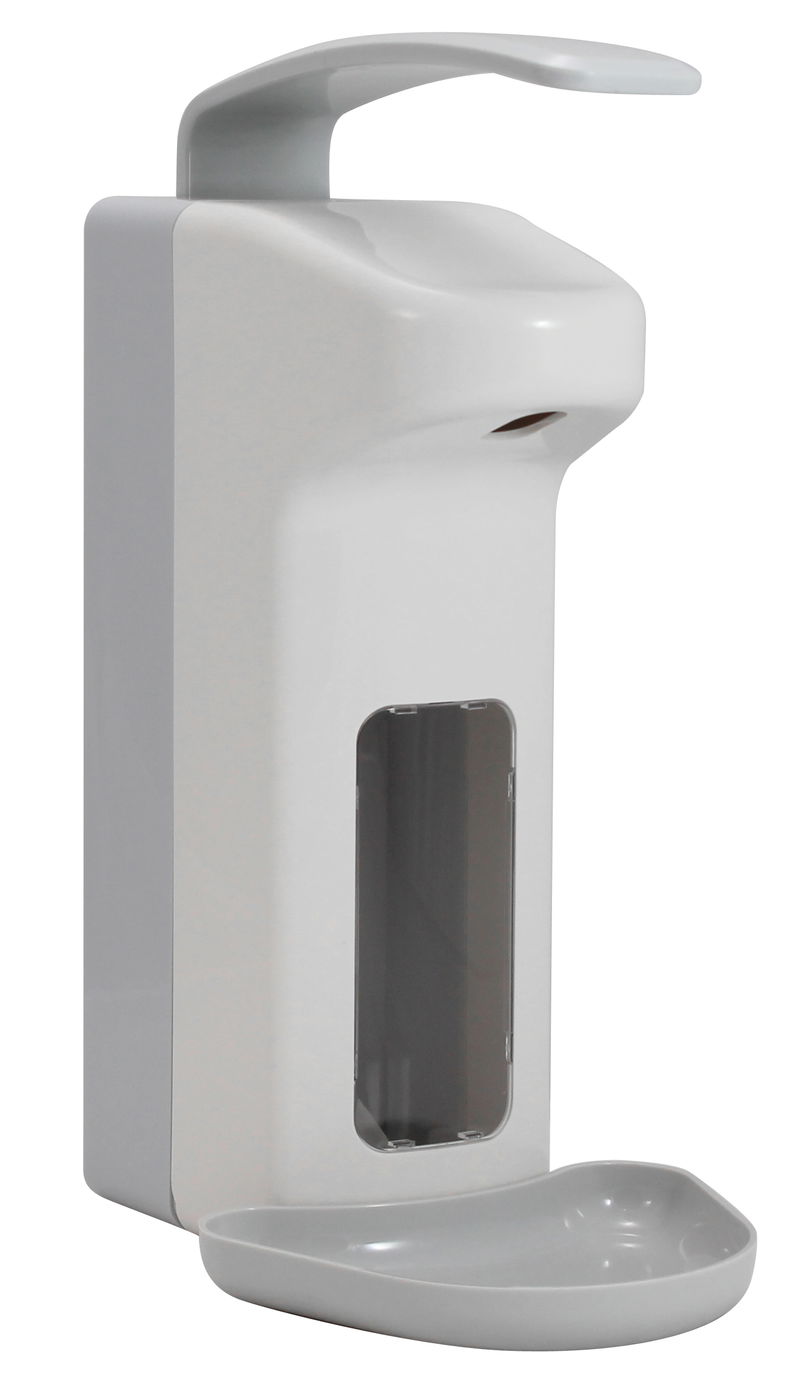 Desinfektionsmittelspender mit Auffangschale