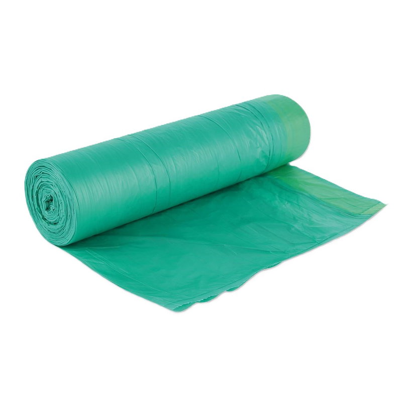 Müllbeutel 60 Ltr. mit Zugband grün 16,5 my