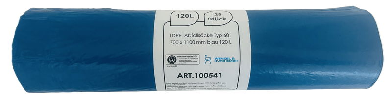 WUK Müllsack 120 Ltr. blau Typ 60