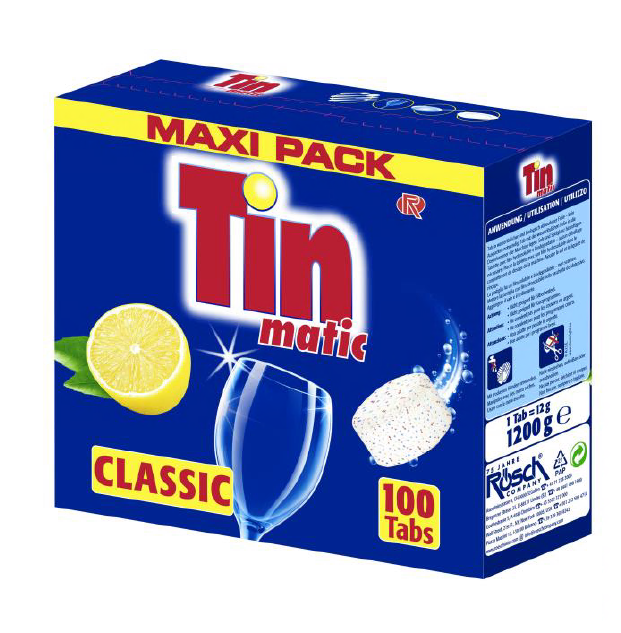 Tin matic classic Geschirrspültabs, 100 Tabs, wasserlösliche Folie